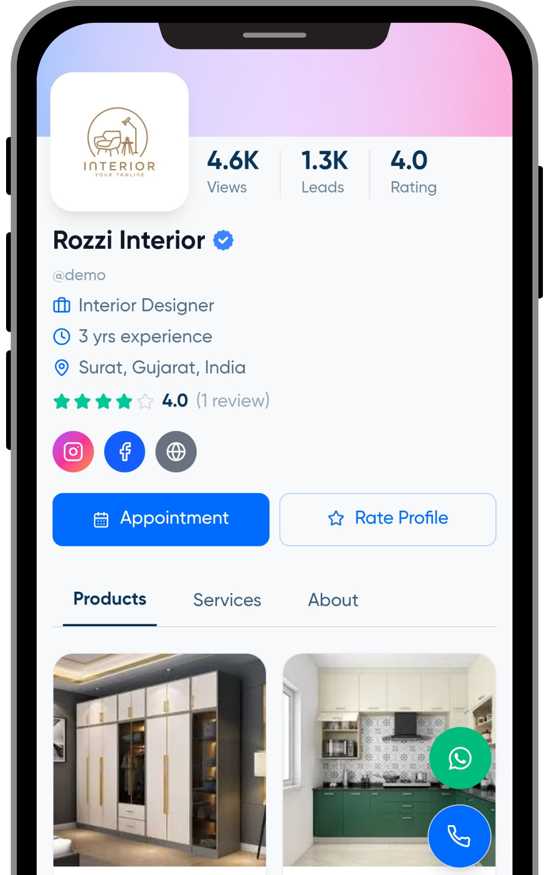 AnyID digital profile on mobile