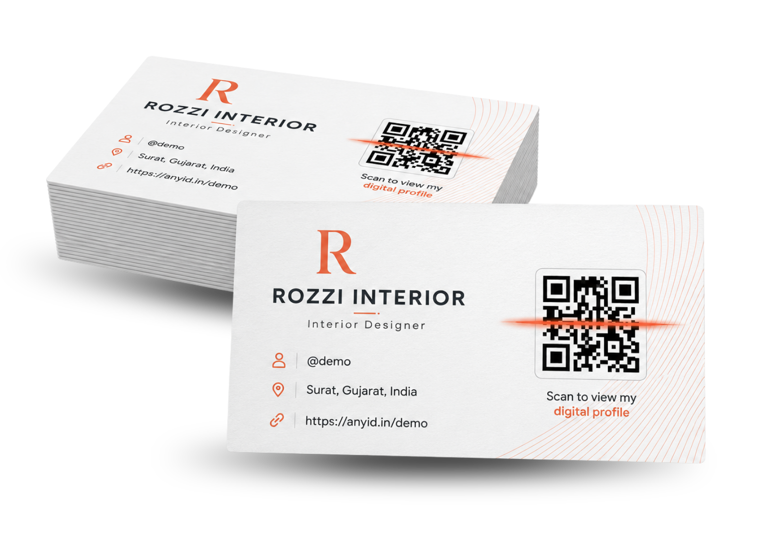 AnyID Smart Visiting Card with QR code